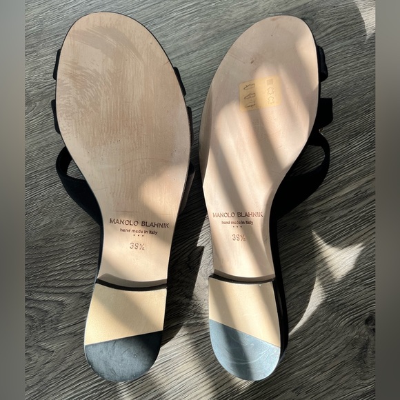 MANOLO BLAHNIK Iluna Buckle Slide Sandal sz 9.5 - Picture 14 of 16